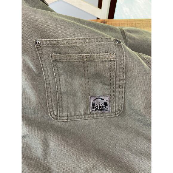 Mens Sorel Olive Heavy Duty Chore Work Barn Jacket Coat Pockets Corduroy XXL - Picture 3 of 16